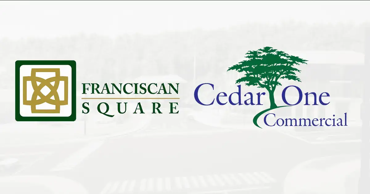 Franciscan Square and Cedar One Commercial logos