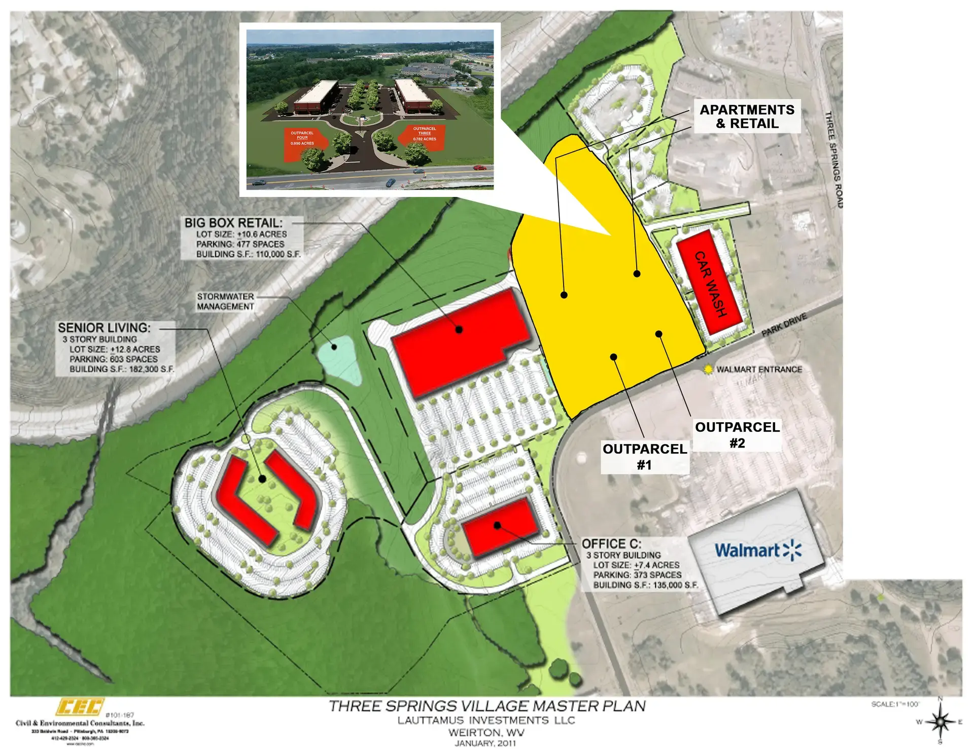 Three Springs Village master plan, Weirton, West Virginia